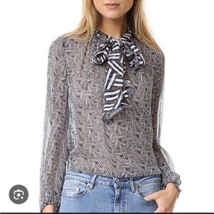 Diane Von Furstenberg Silk Print Blouse